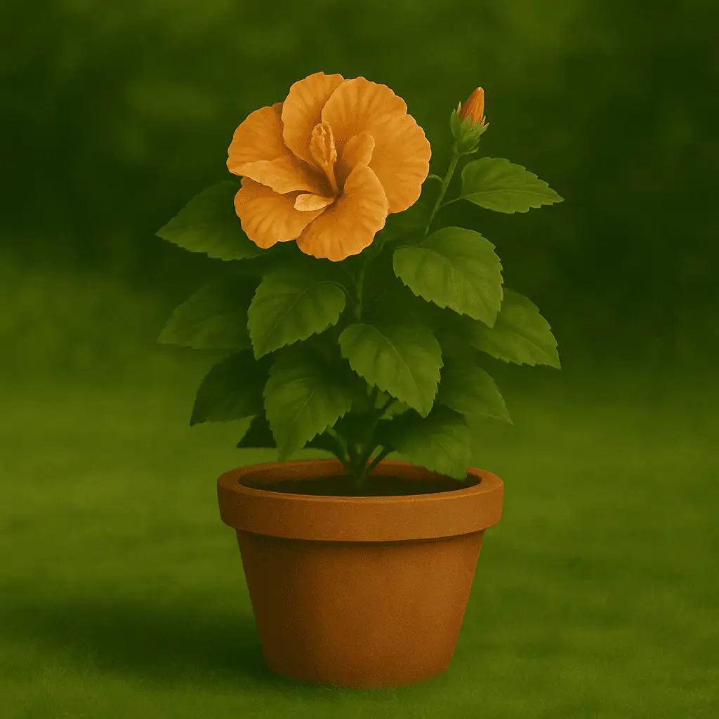 Double Peach Hibiscus